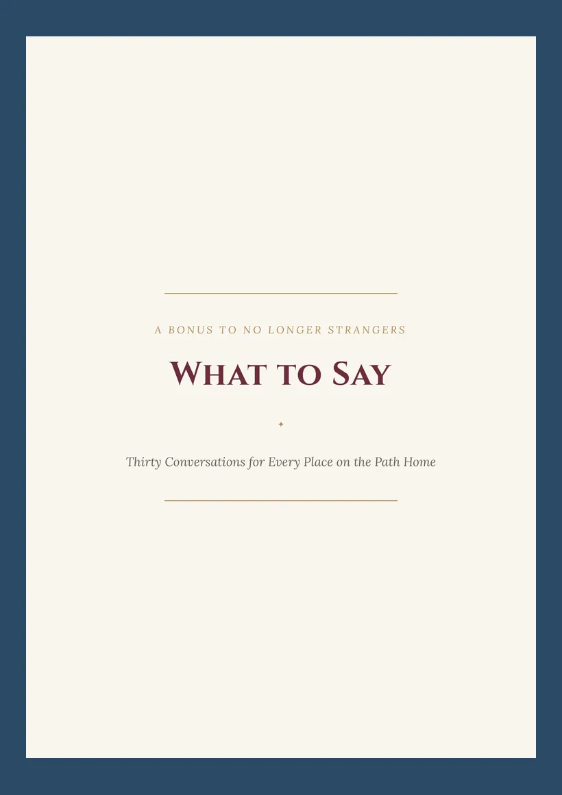 What to Say — Thirty Conversations